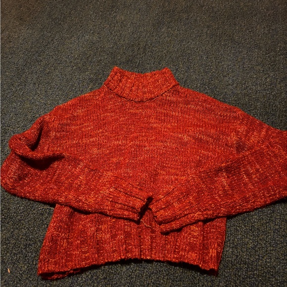 SO Women's Burgundy Cowl Neck Sweater - Picture 2 of 3